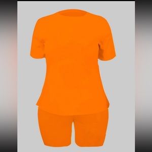 Orange Two-piece short set